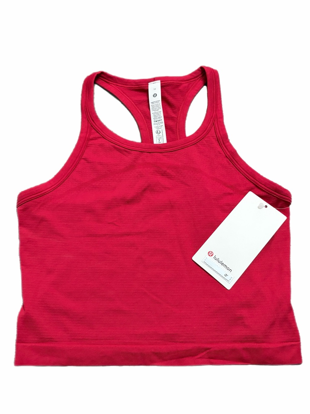 NWT Lululemon Swiftly Tech Cropped Racerback Tank Top 2.0 (Pink Dragonfruit) 10